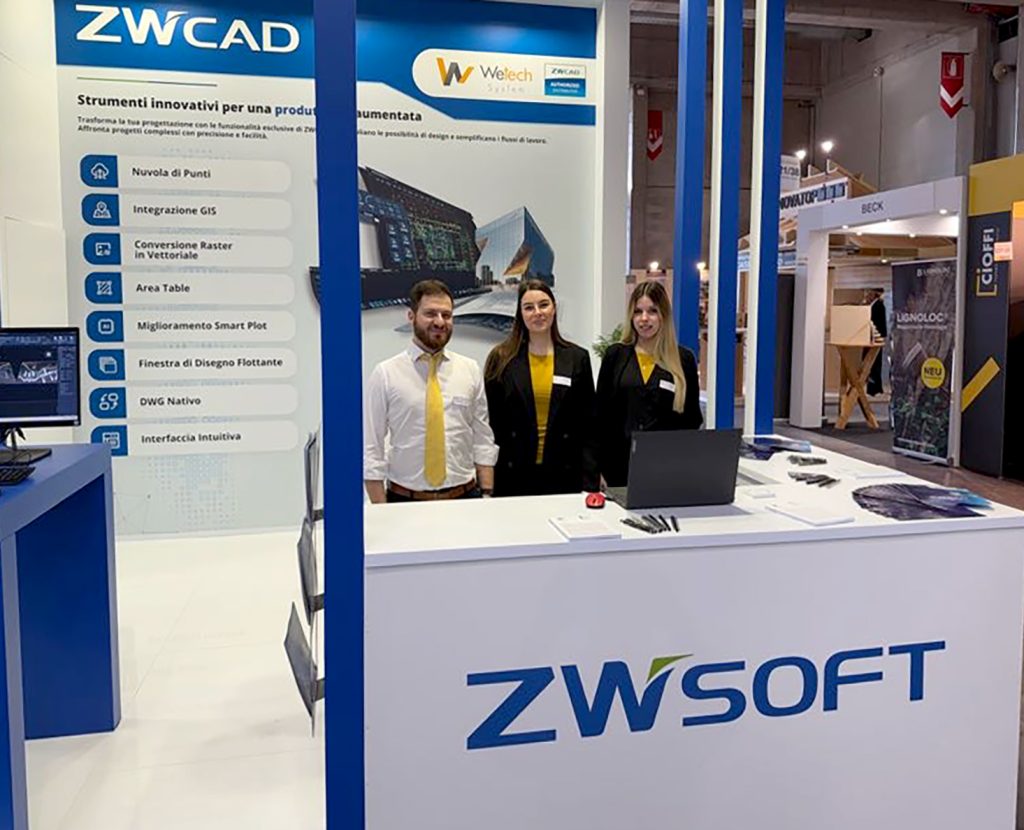 lo staff Wetech system allla fiera Klimahouse 2025 con il software ZWCAD